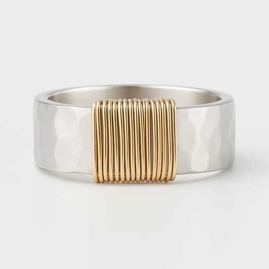 Vintage Zlato-Srebrni Prstan