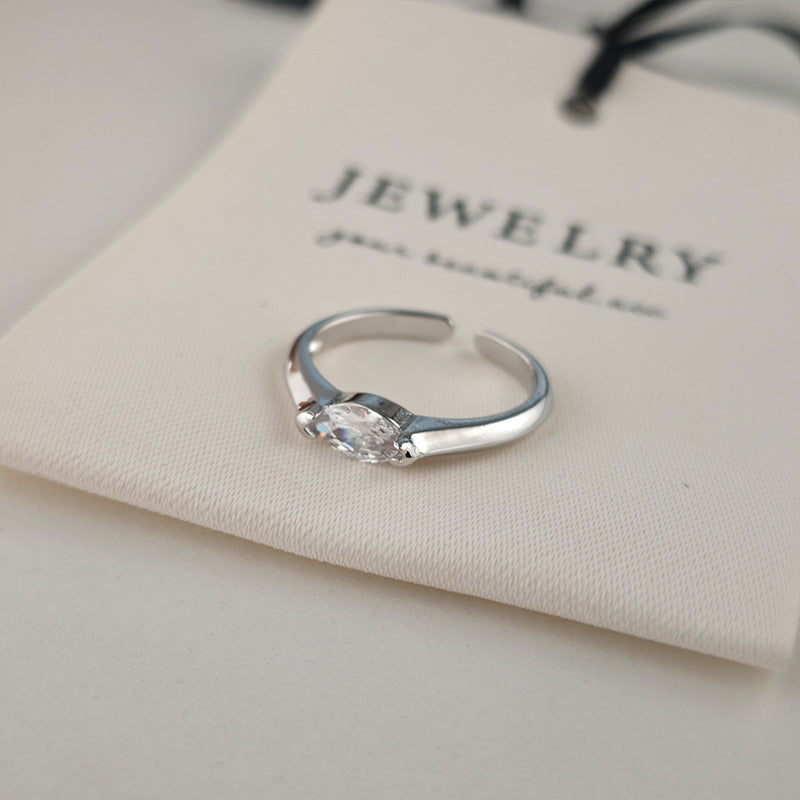 Aya Sterling Ring | Belo Zlato 16k