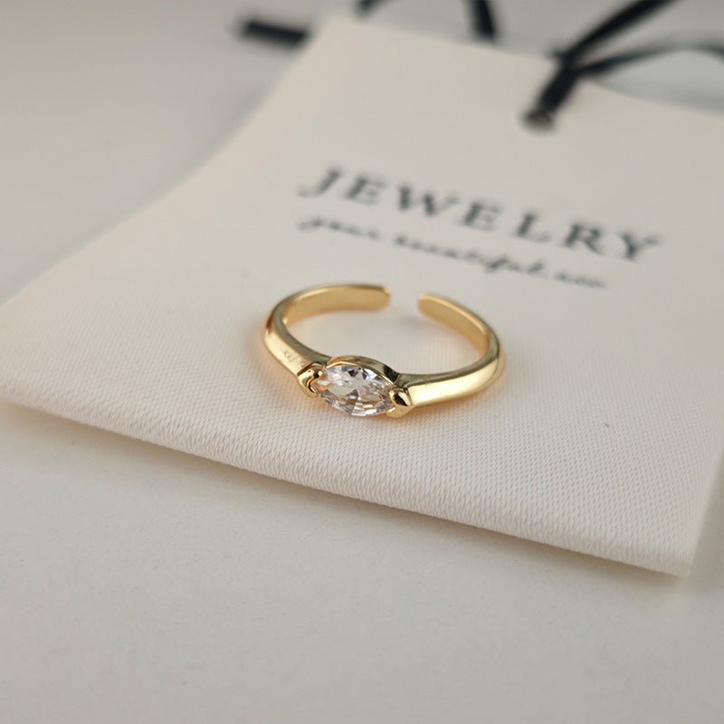 Aya Sterling Ring | Belo Zlato 16k