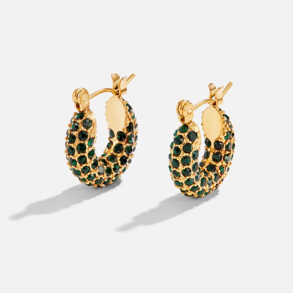 Uhani Hoop Emerald Beauty