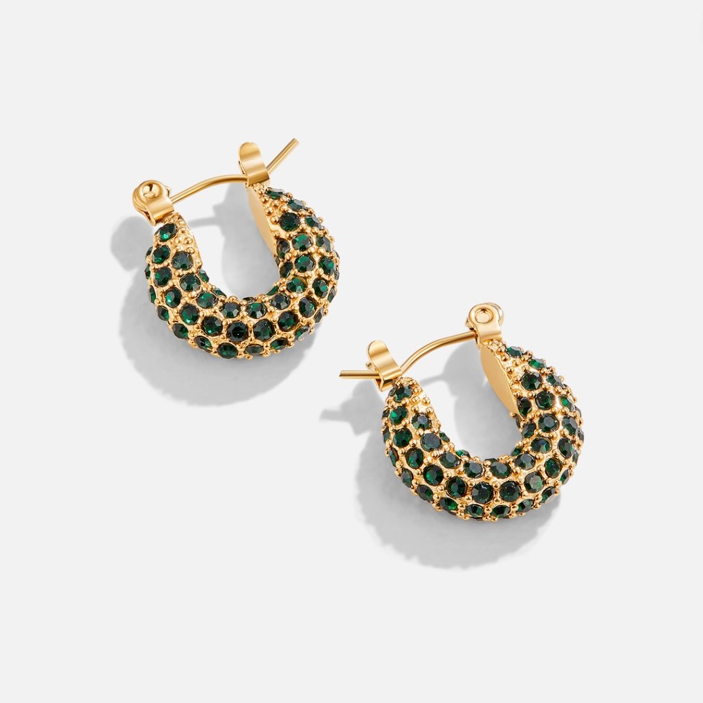 Uhani Hoop Emerald Beauty