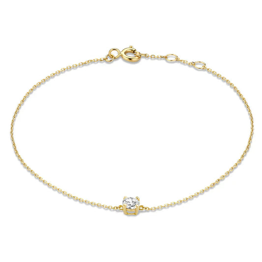 Cléa Moissanite Stone Bracelet | White Gold 14k