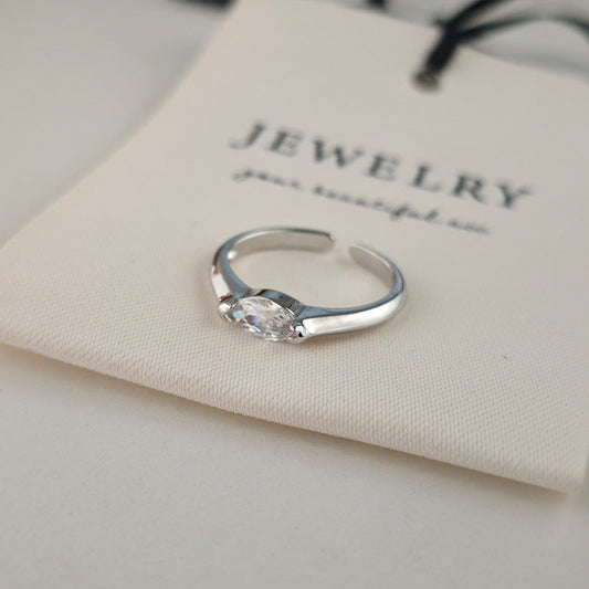 Aya Sterling Ring | Belo Zlato 16k