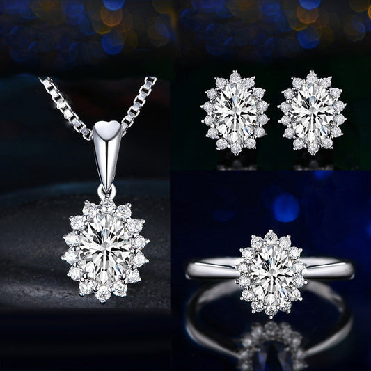 Sophia Fleurane Red Set | White Gold 16k