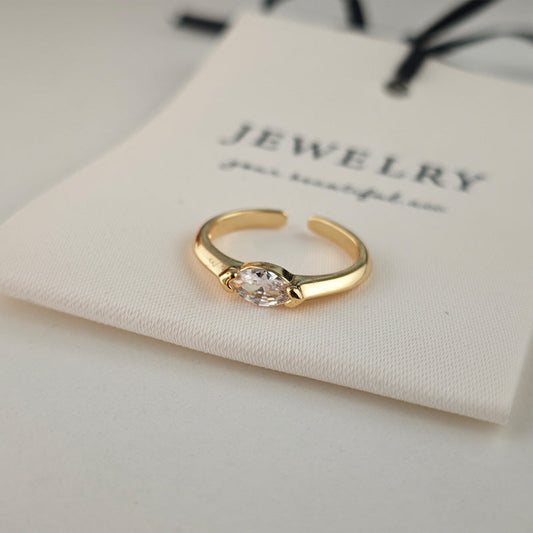 Aya Sterling Ring | Belo Zlato 16k