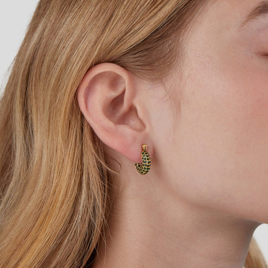 Uhani Hoop Emerald Beauty