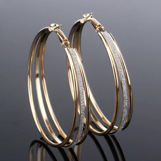 Vintage Gold Hoop Earrings Polished